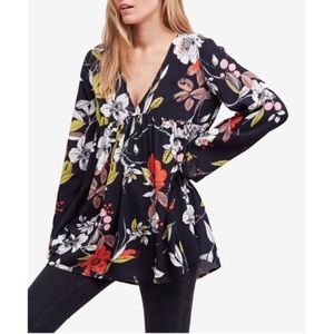 Free People Bella Floral Tunic Top/ Mini Dress